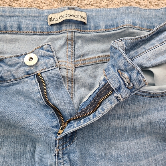 Blue Connection Light Striped Denim Skinny Jeans - Picture 5 of 11